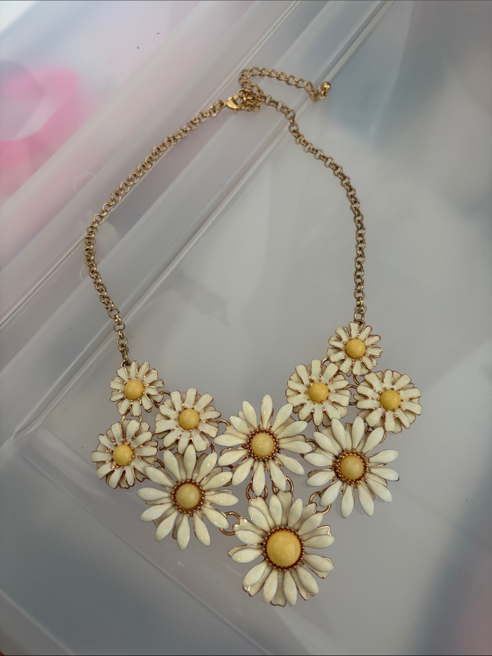 Yellow Daisy Statement Necklace - Women Jewelry